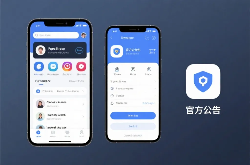 手机浏览器中显示官方社交公告与赛事提醒的安全浏览场景